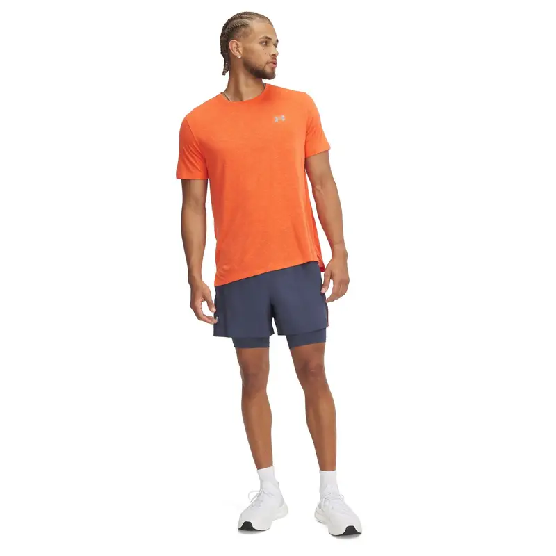 Shorts in tessuto Under Armour Launch Gris