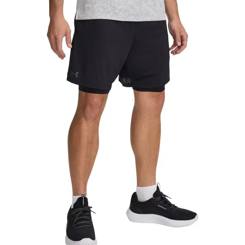 Shorts Sportivi Tech Vent 2In1 Nero Uomo XL