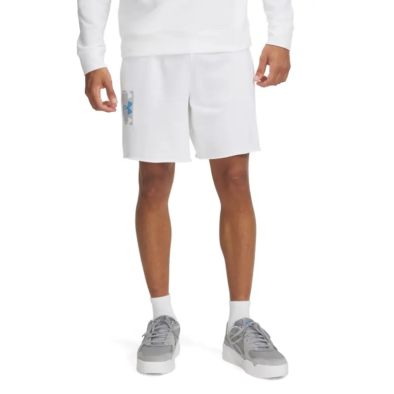Shorts Under Armour Rival Terry Logo 8" Blanc