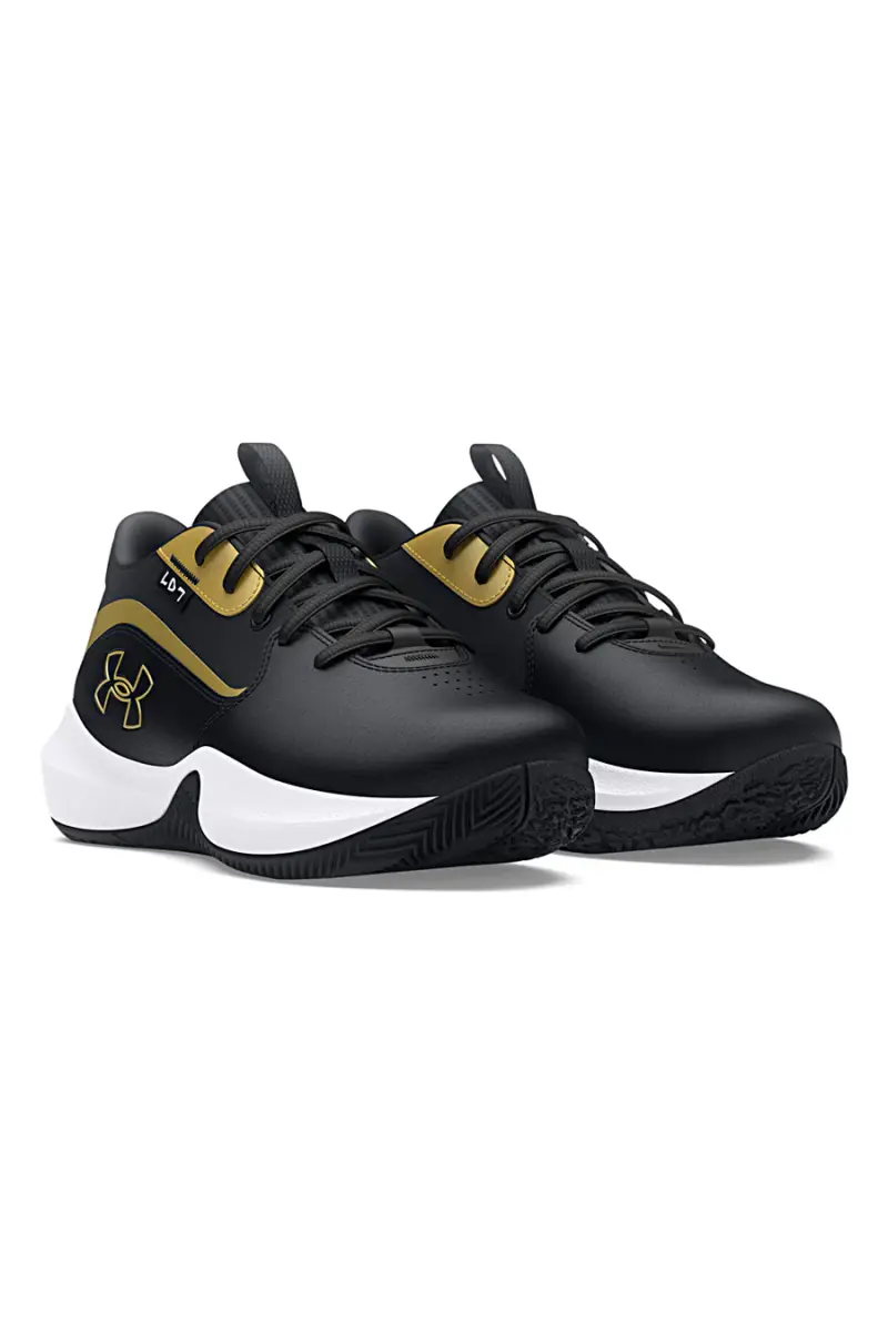 Sneakers da basket nere con dettagli oro Under Armour PS Lockdown 7 [NERO] miniatura 2