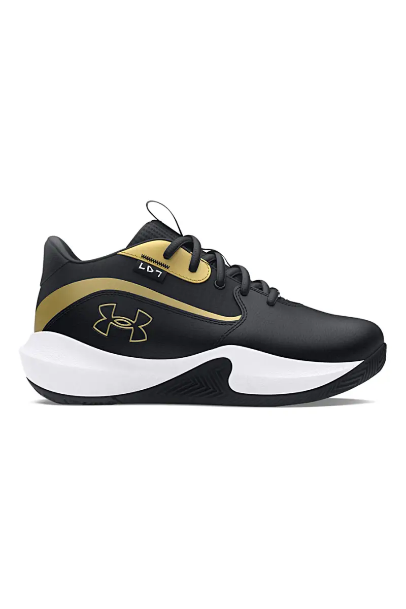 Sneakers da basket nere con dettagli oro Under Armour PS Lockdown 7 [NERO]