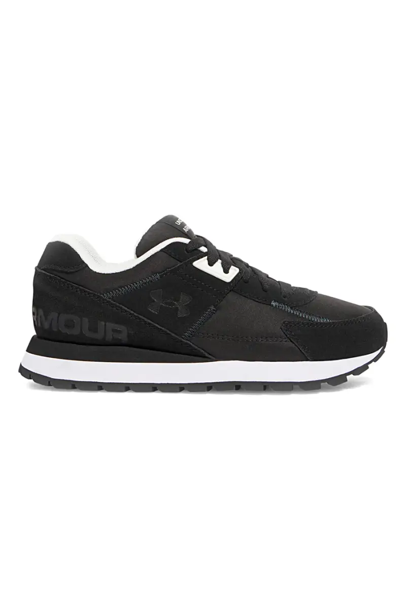 Sneakers nere in nylon con inserti scamosciati Under Armour Essential Runner [NERO]