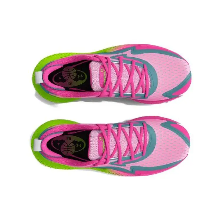Sneakers Unisex Under Armour Spawn 5 Bianco Lime Rosa Still-Water 3026285-100 42 miniatura 3