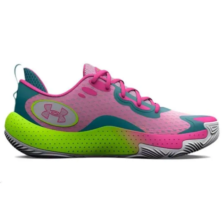Sneakers Unisex Under Armour Spawn 5 Bianco Lime Rosa Still-Water 3026285-100 42 miniatura 5