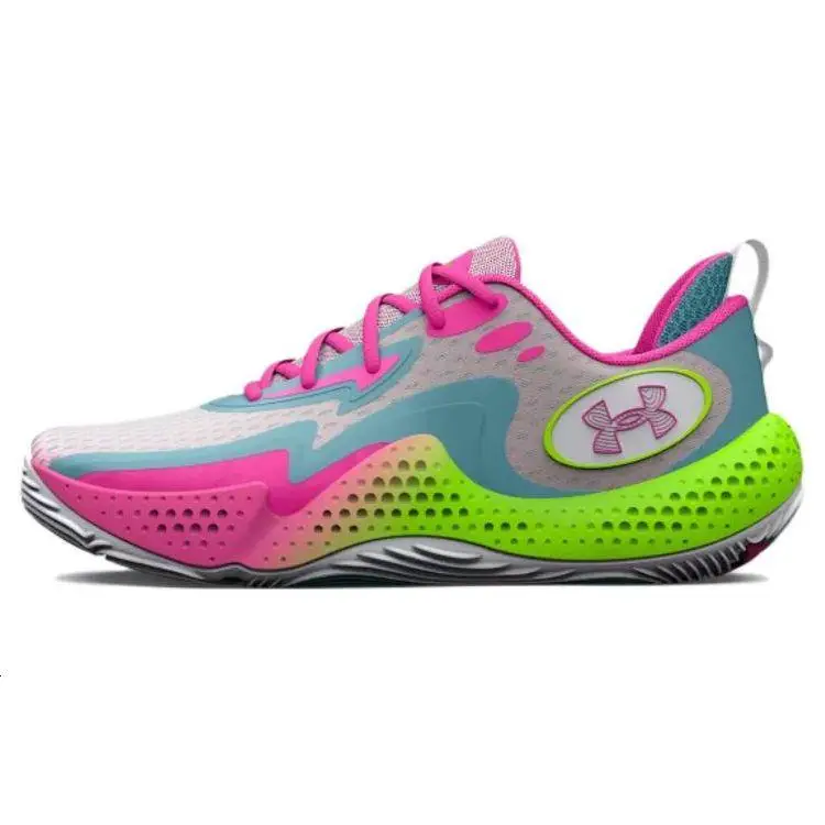 Sneakers Unisex Under Armour Spawn 5 Bianco Lime Rosa Still-Water 3026285-100 42