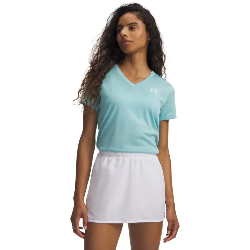 T-shirt da donna con scollo a V Under Armour Tech™ Bleu