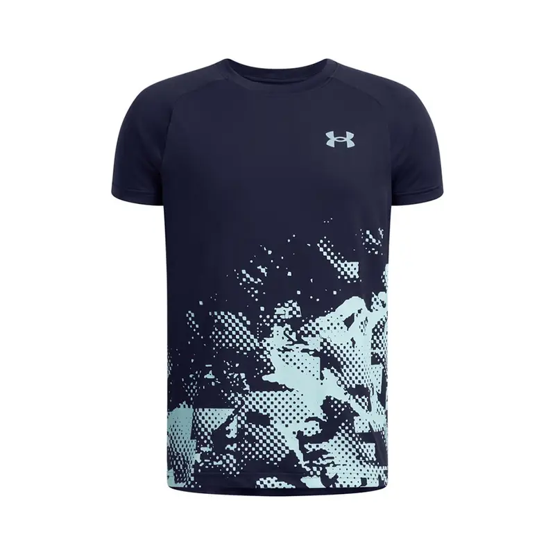 T-Shirt UA Tech™ Graphic Blu Bambino S/8