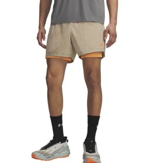 Trail Run Lined 5in - pantaloni trail running - uomo Beige