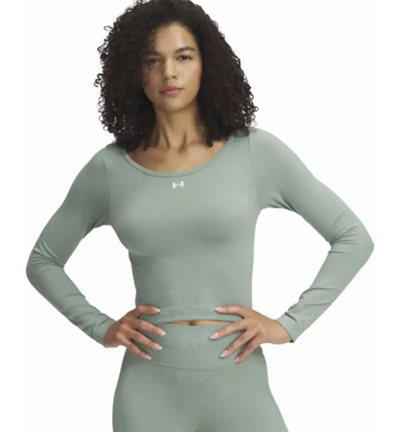 Train Seamless W - maglia maniche lunghe - donna Green
