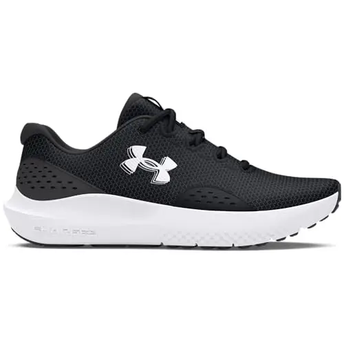 Under Armour Ua Charged Surge 4, Scarpa da corsa Uomo, Black Anthracite White, 45 EU