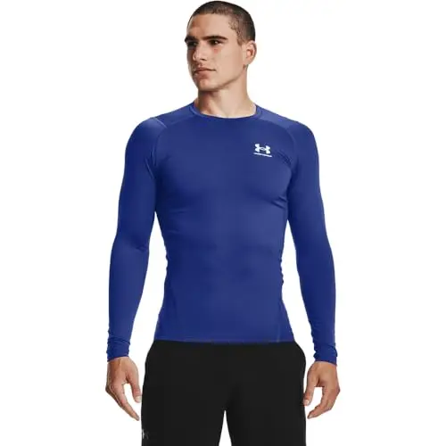Under Armour Ua Hg Armour Comp Ls Maglietta a maniche lunghe, Royal, XS Uomo