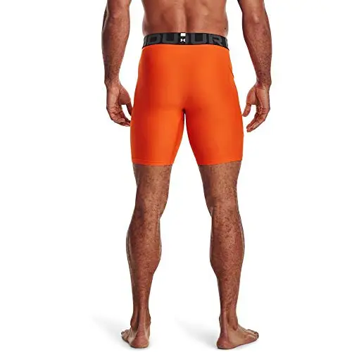 Under Armour UA HG Armour, Pantaloncini Corti da Corsa, da Uomo, Traspiranti, Team Orange (800)/Black, XL miniatura 2