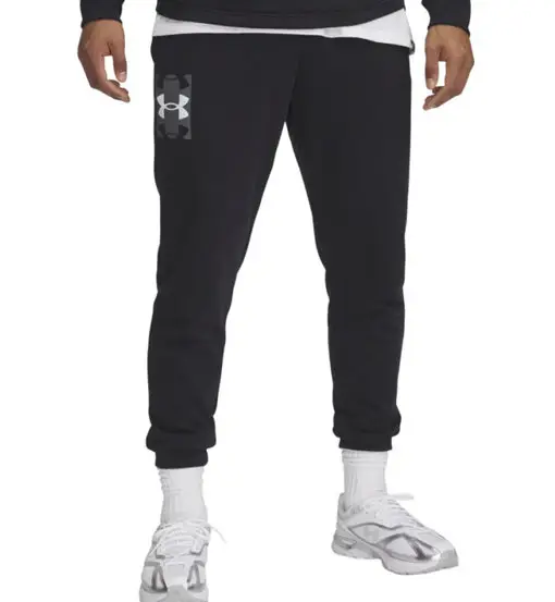UA Jogger Rival Terry Logo M - pantaloni fitness - uomo Black