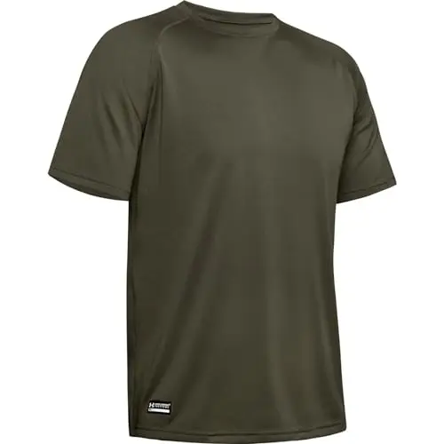 Under Armour UA Tac Tech T, Maglietta Uomo, Verde (Marine Od Green/Clear 390), XS