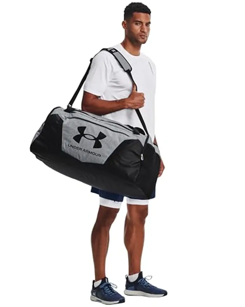 Under Armour Ua Undeniable 5.0 Duffle, Borsa sportiva Unisex - Adulto, Pitch Gray Medium Heather/Black/Black, L miniatura 3