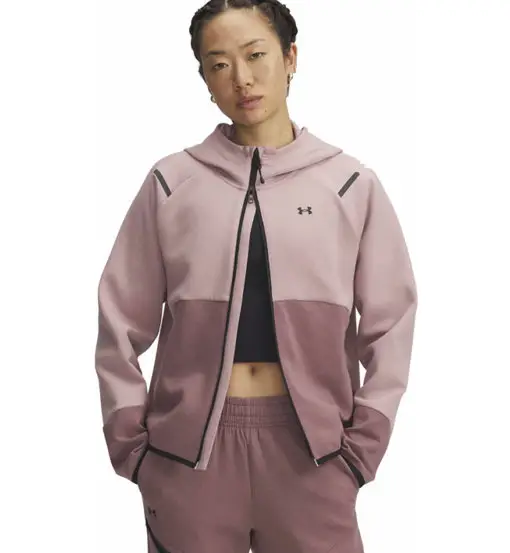 Unstoppable Fleece W - felpa con cappuccio - donna Dark Pink