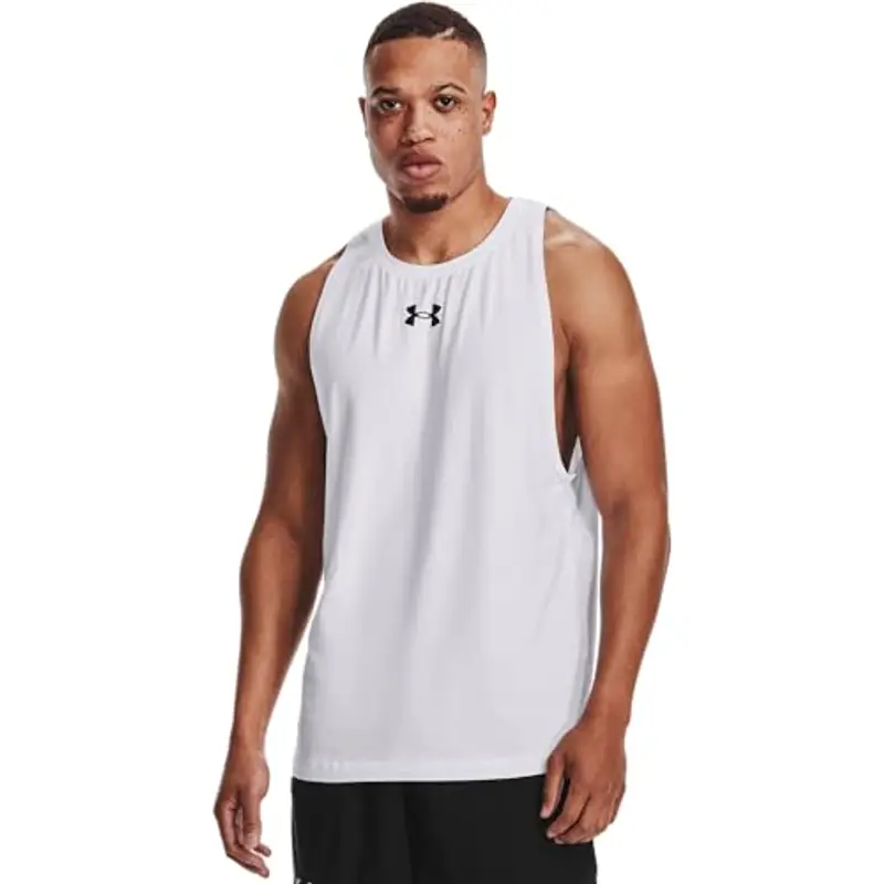 Under Armour Uomo UA Baseline Cotton Tank, Canotta Palestra Uomo, Canottiera Uomo Leggera e Traspirante, Canottiera miniatura 2