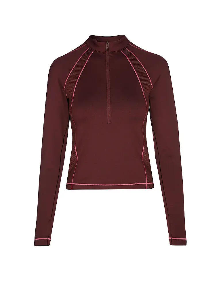 Zipshirt da fitness da donna ColdGear® rosso scuro | XS