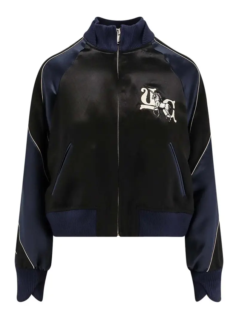 Bomber Giubbino In Raso Nero