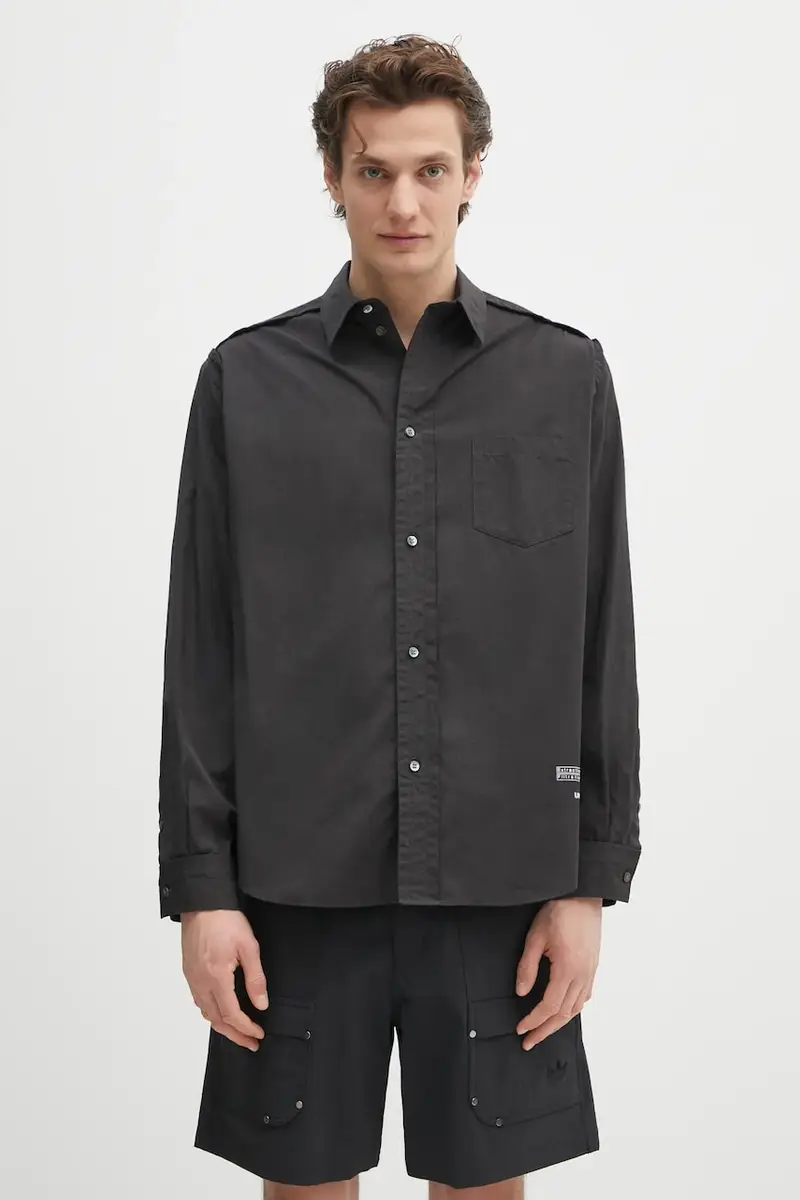 camicia in cotone Shirt/blouse uomo colore nero UP1E4410