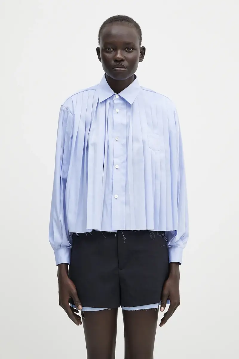 camicia in cotone Shirt colore blu UP1E1404