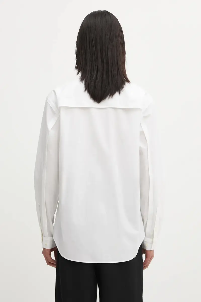 camicia in cotone uomo colore bianco UC2E4405 miniatura 3