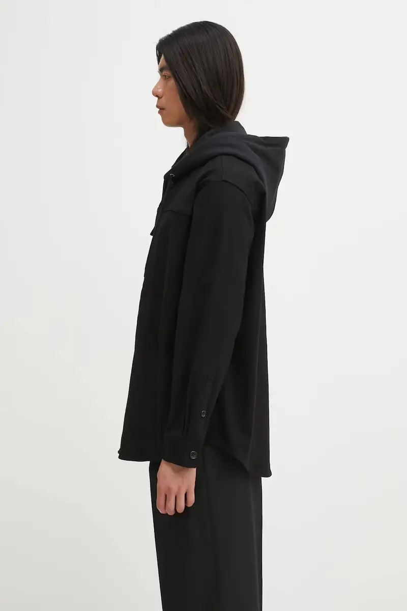 camicia Shirt uomo colore nero UP2E4407.2 miniatura 2