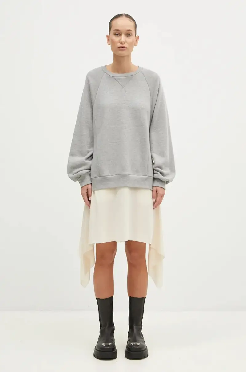 felpa in cotone C/donna colore grigio UC2D1803.2