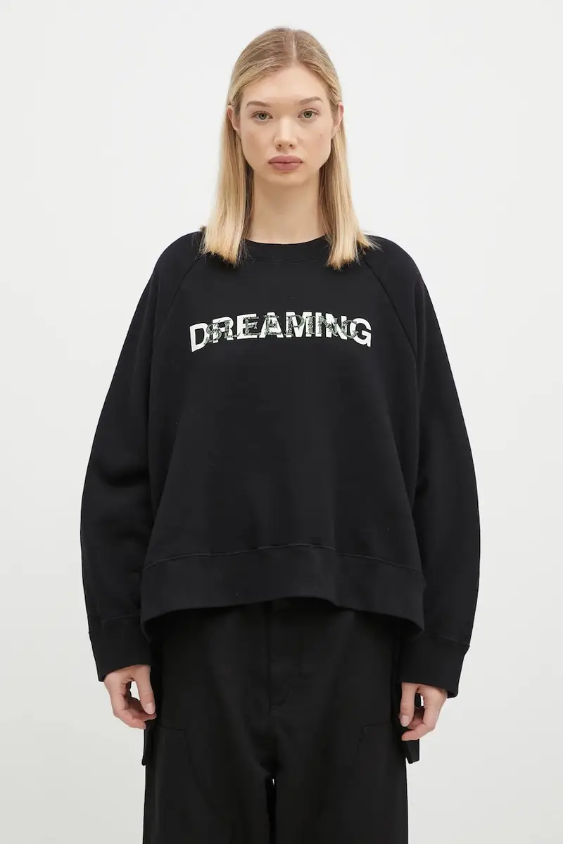 felpa in cotone C/donna colore nero UC2D1895.2