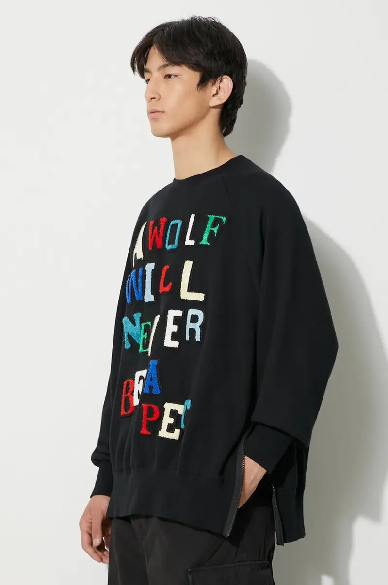 felpa in cotone Sweatshirt uomo colore nero UC2C4811.2