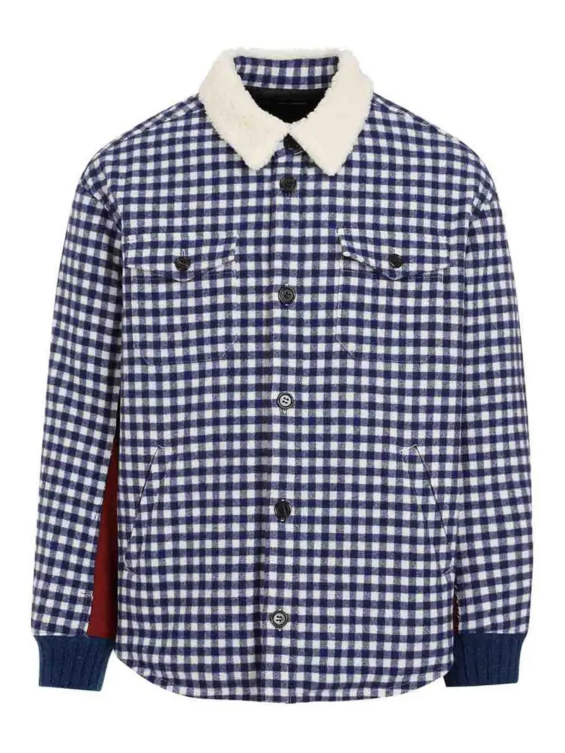 Giubbotto bomber in lana Blu scuro