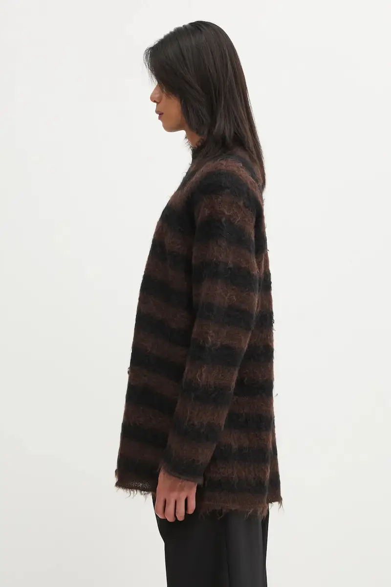 maglione con lana colore marrone UC2E4904.1 miniatura 2