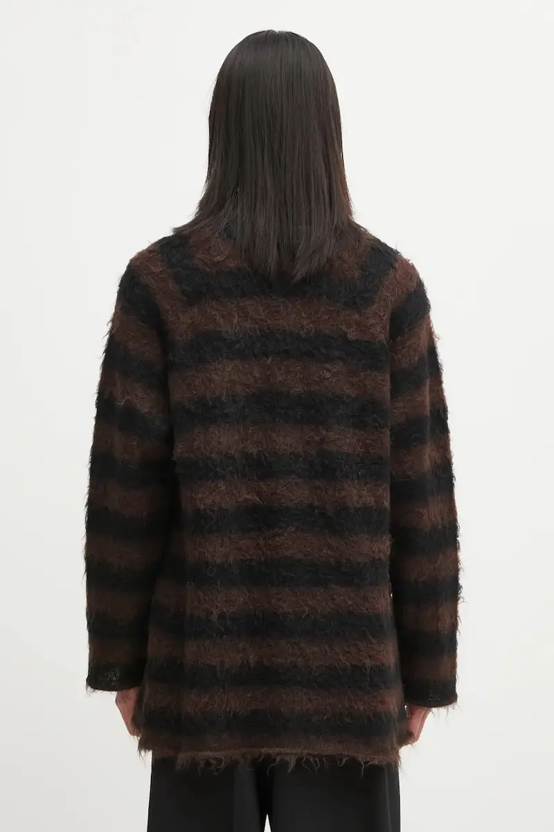 maglione con lana colore marrone UC2E4904.1 miniatura 3