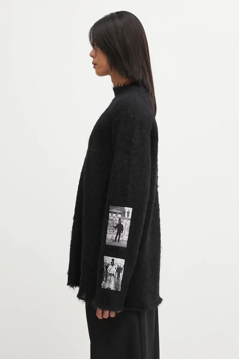 maglione con lana colore nero UC2E4904.3 miniatura 2