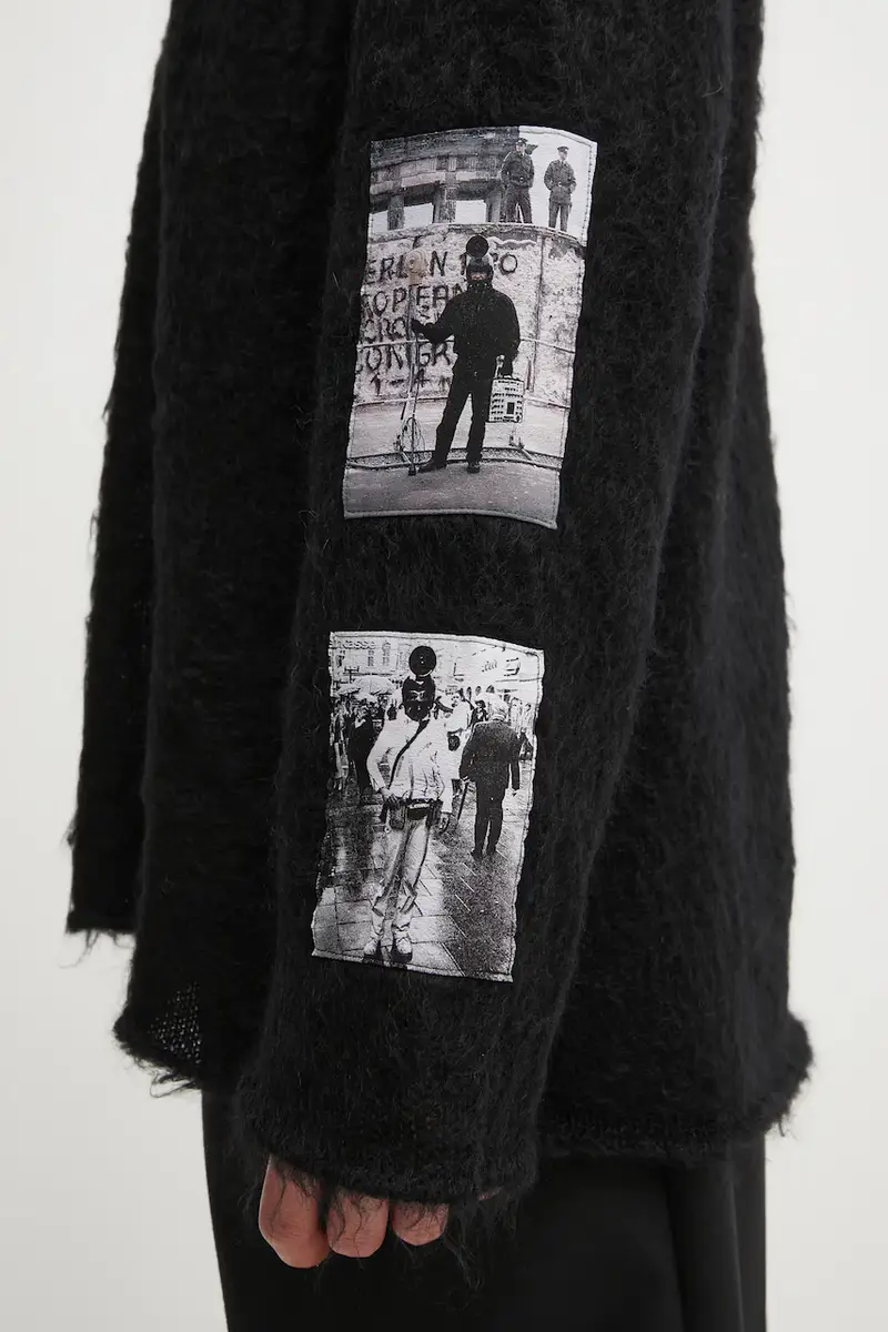 maglione con lana colore nero UC2E4904.3 miniatura 4