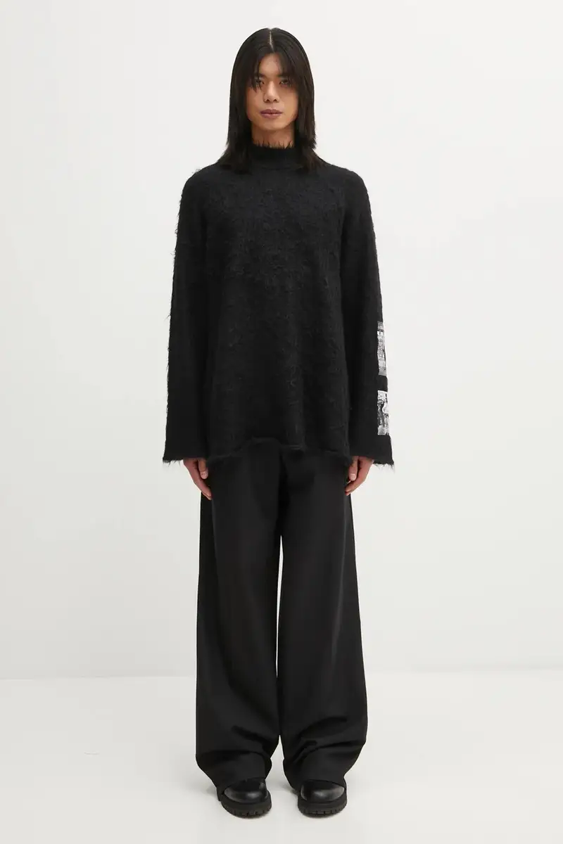 maglione con lana colore nero UC2E4904.3 miniatura 5