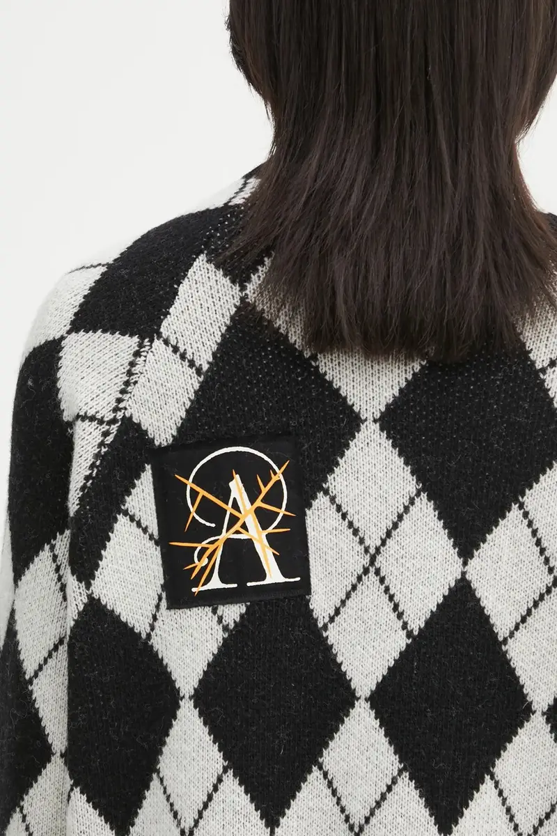 maglione con lana Sweater colore nero UP2E4902 miniatura 4