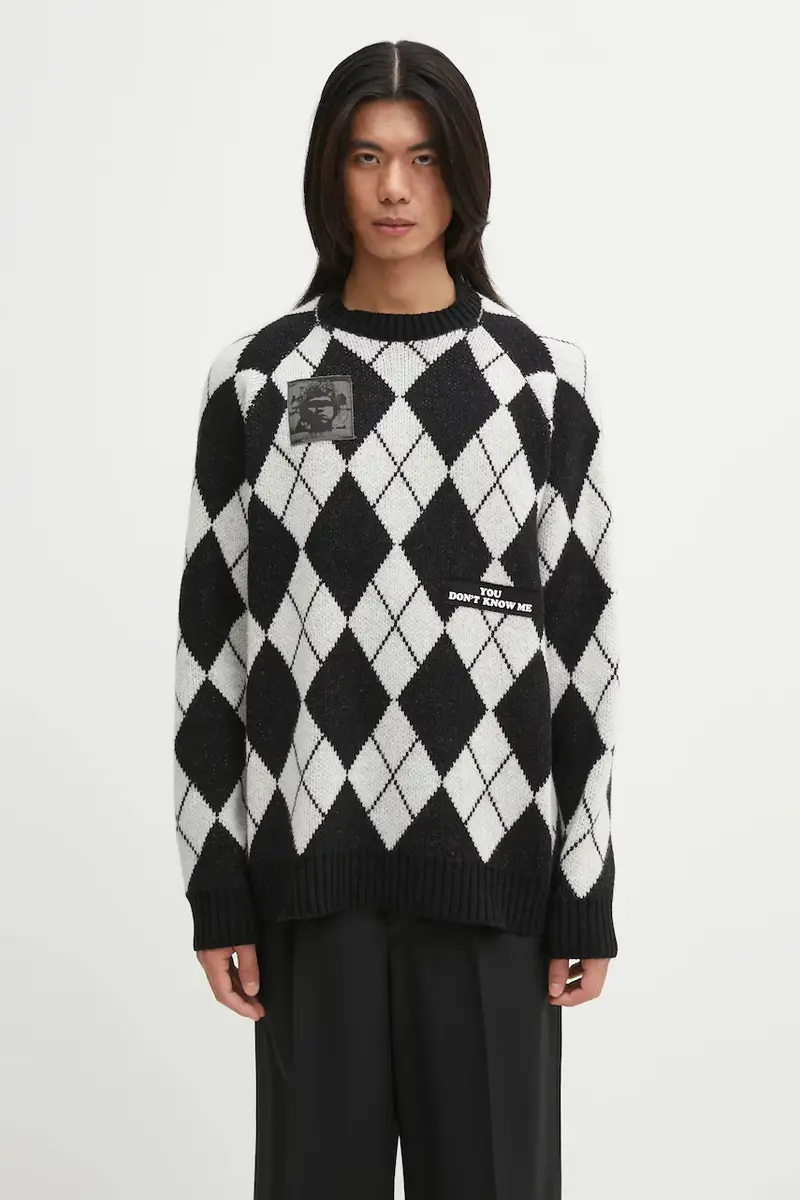 maglione con lana Sweater colore nero UP2E4902