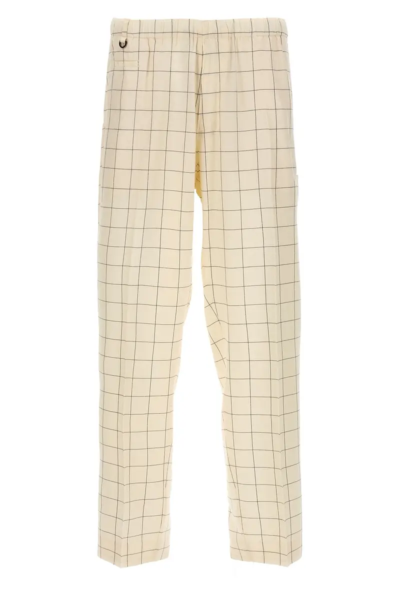 Pantalone Check Bianco