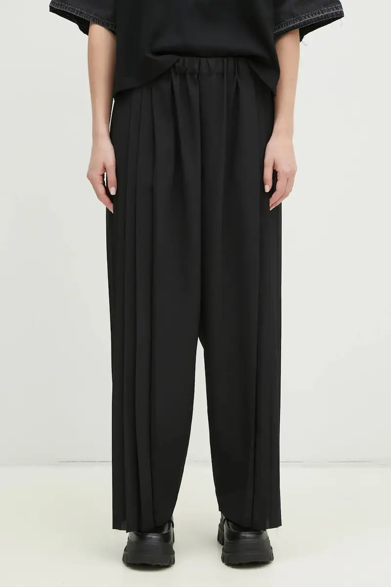pantaloni in misto lana Pants donna colore nero UP1E1501