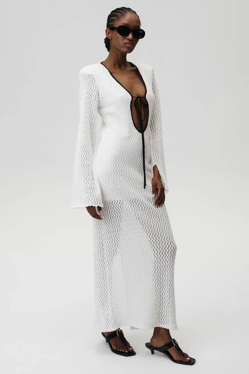 vestito in cotone Venice Dress colore bianco 902 miniatura 2