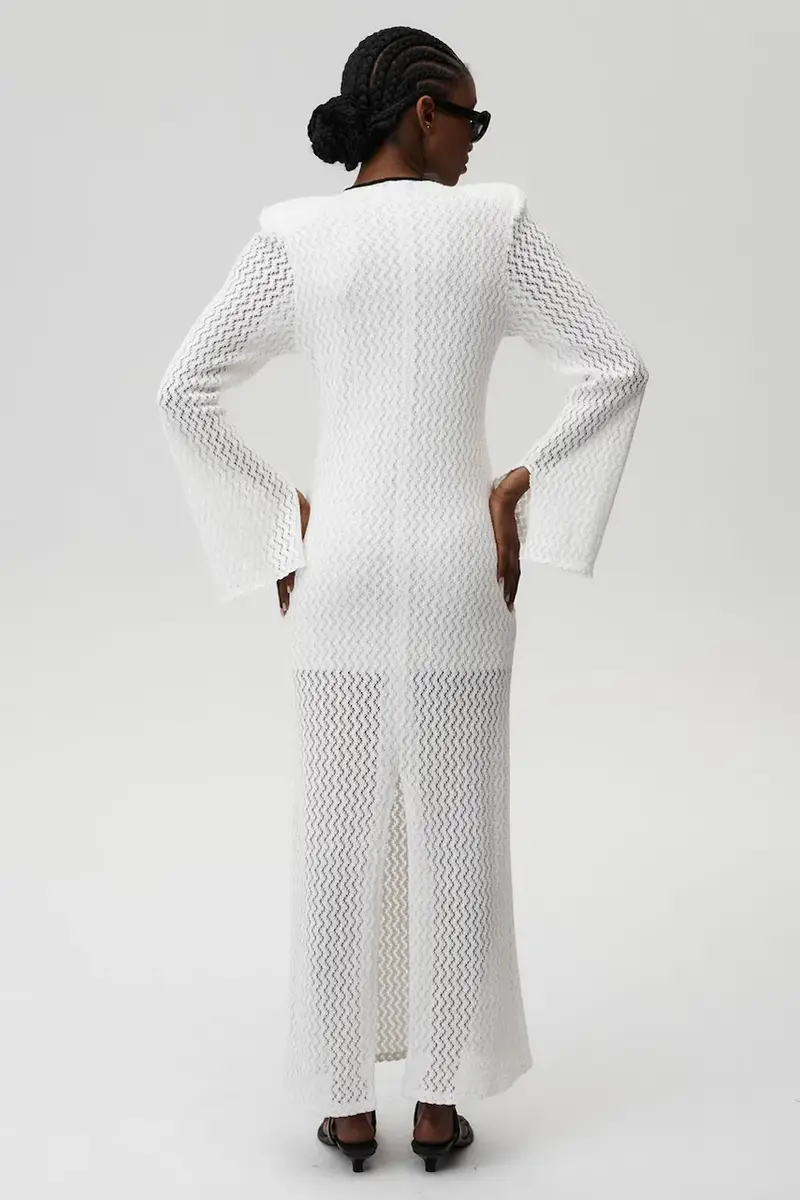 vestito in cotone Venice Dress colore bianco 902 miniatura 3