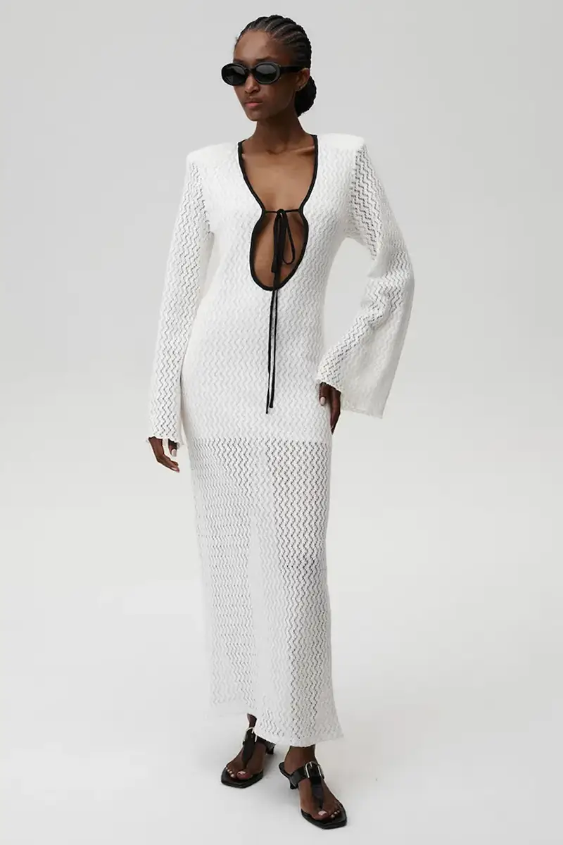 vestito in cotone Venice Dress colore bianco 902