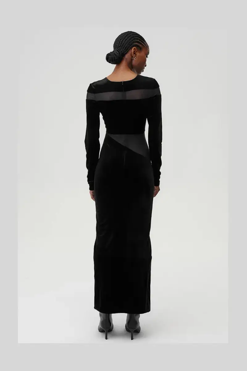 vestito Velvet Sky Dress colore nero 732 miniatura 3