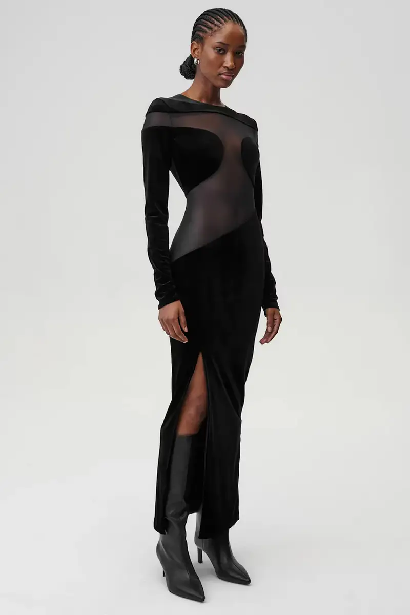 vestito Velvet Sky Dress colore nero 732