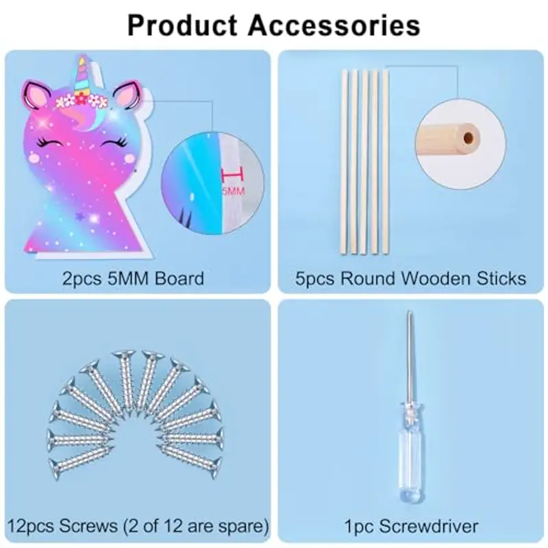 Unicorn Castle Staccabile Headband Headband Holder Hairband Gioielli Bracciale Display Rack miniatura 2