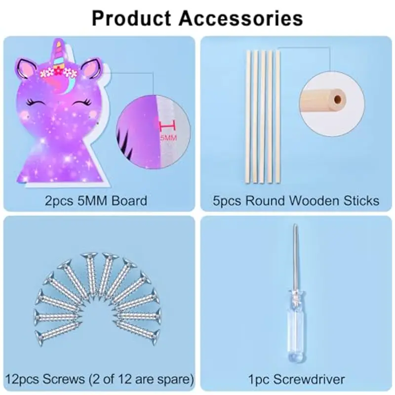 Unicorn Castle Supporto per fascia per capelli per ragazze, organizer per accessori per capelli, organizer per ragazze e accessori per la camera miniatura 2