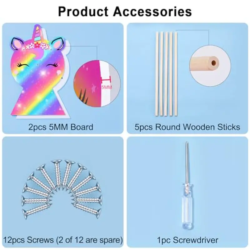 Unicorn Castle Supporto per fascia per capelli per ragazze, organizer per accessori per capelli, organizer per ragazze e accessori per la camera miniatura 2