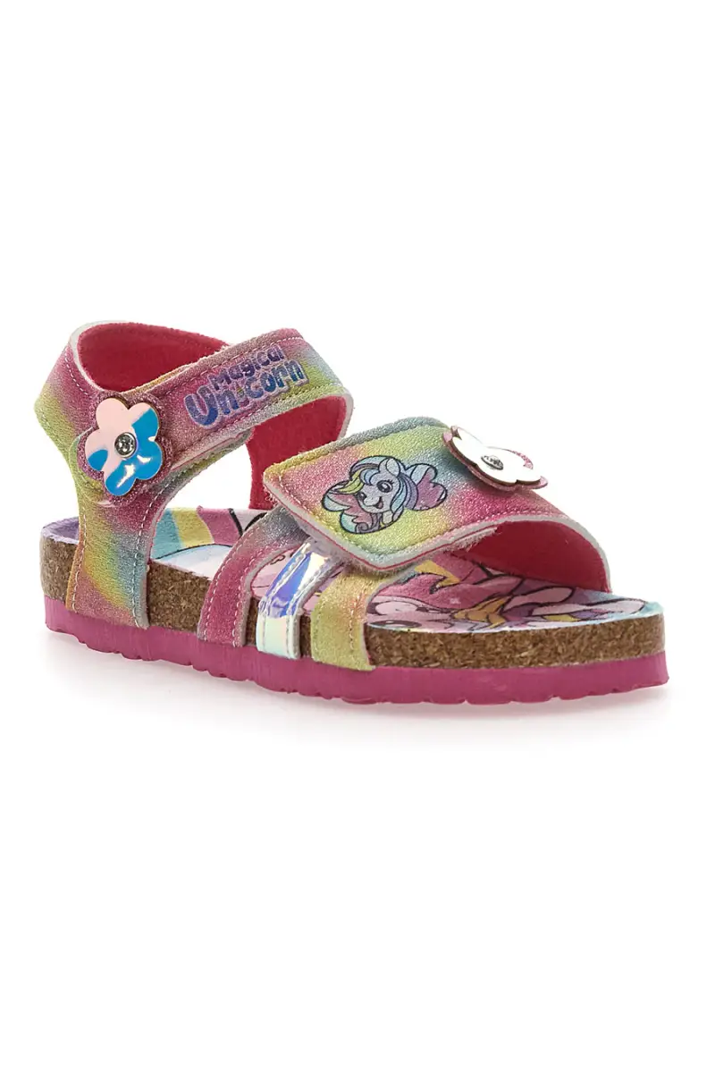 Sandali Multicolor Con Strappo in Velcro Unicorn S8010161 [ROSA] miniatura 2