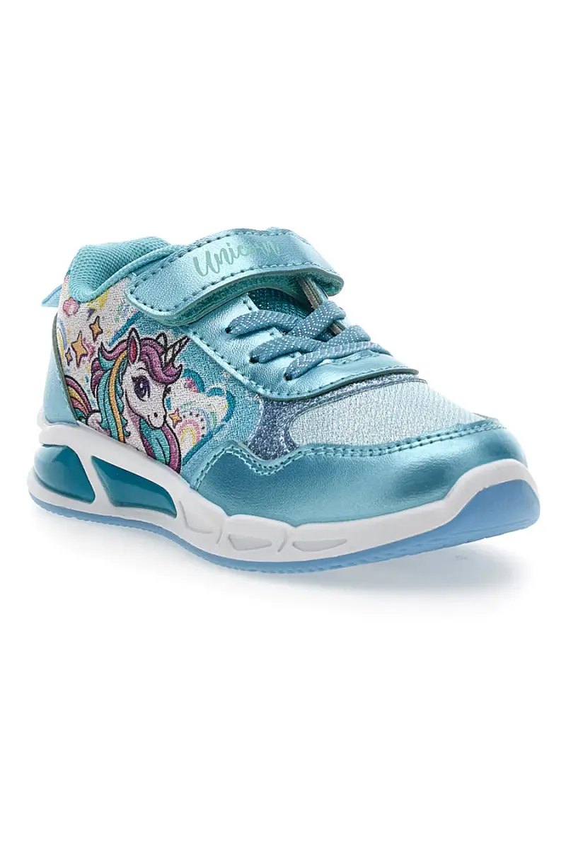 Scarpe azzurre con luci e strappo Funicorn S8010199T10 [TURCHESE] miniatura 2